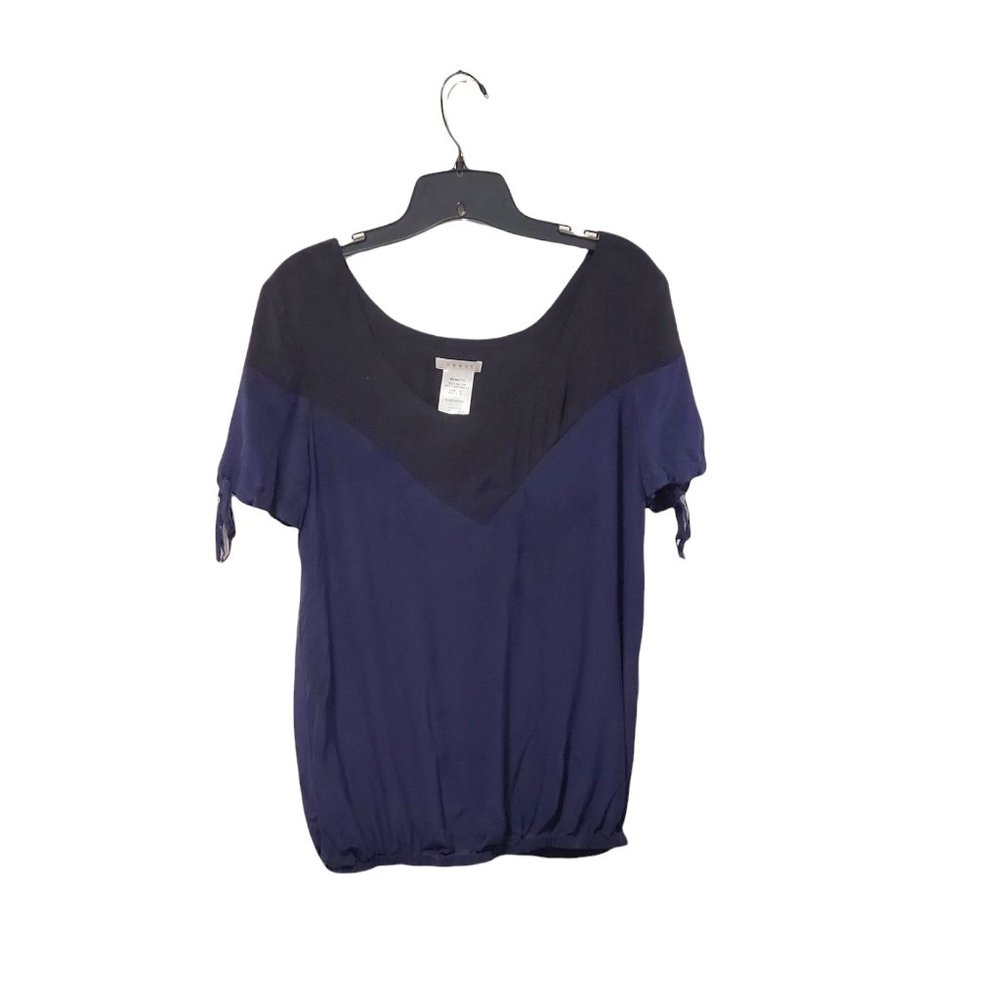 Anthropologie Hawks 100% Silk Short Sleeve Blouse Size S